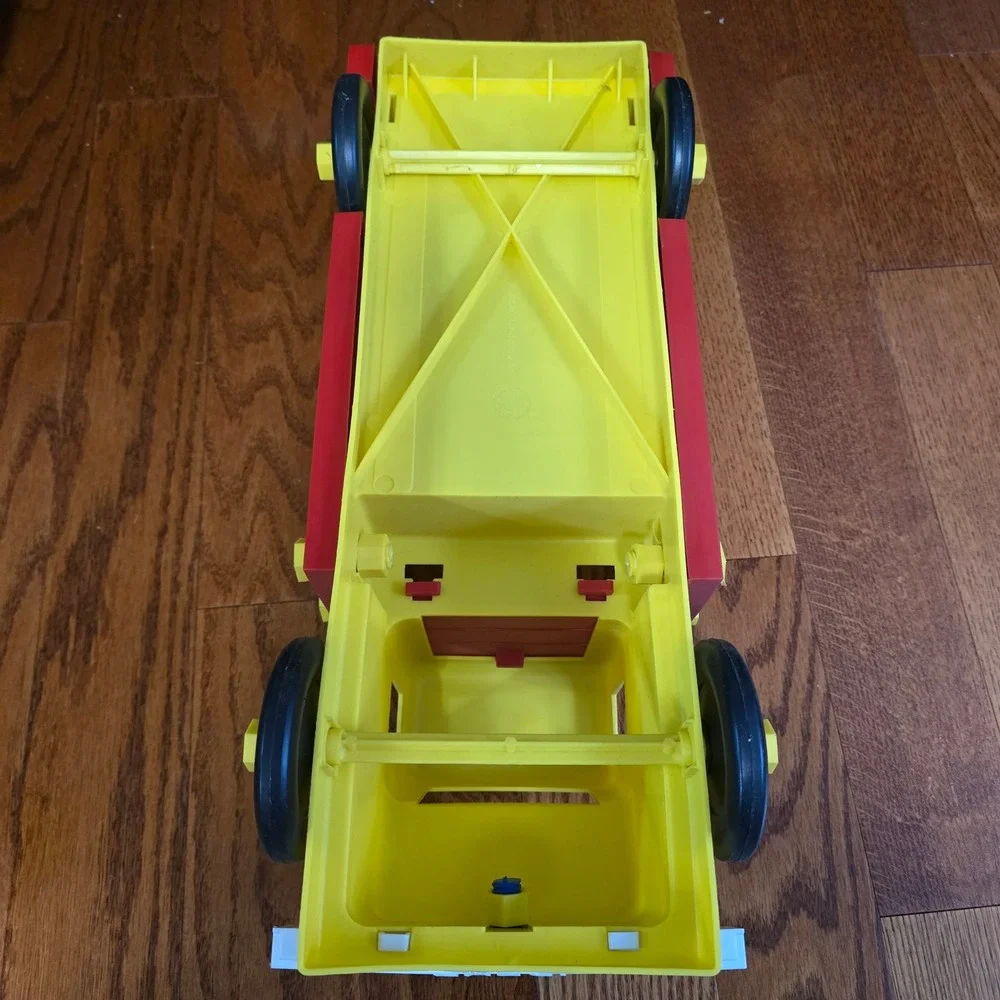 Vintage Ideal Fix-It Carry-All Truck‎ Yellow Red Polyethylene Toy 1950s 1960s